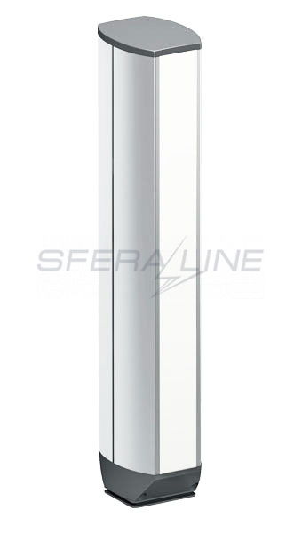 Міні-колона, 2-стороння 430 мм на 12 постів для установки на круглий підлоговий лючок OptiLine 45, білий
